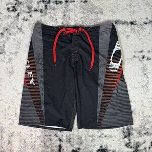 Y2K Oakley Black Red Board Shorts